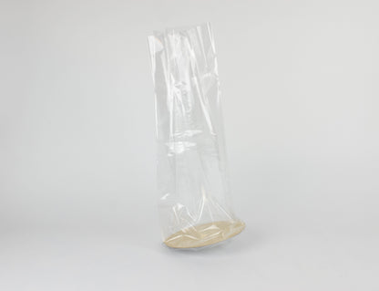 Cellofanpåsar med guld bottenplatta Ø16×47 cm | Transparenta plast