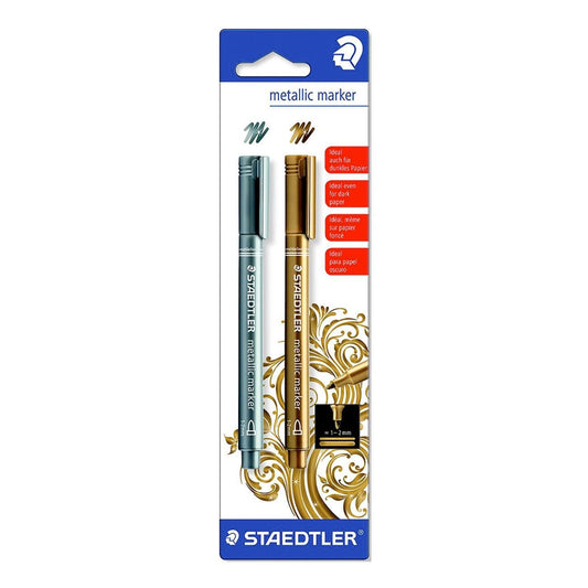 Staedtler Metallpennor 2 -pack Guld och silver